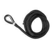 Osculati Ligne amarrage Noir avec cosse inox et épissure 24 mm x 15 m
