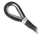 Osculati Ligne amarrage Noir avec cosse inox et épissure 12 mm x 7 m
