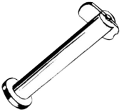 Goupille de fixation avec Languette inox 10 x 45mm