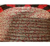 Marlow D2 Grand Prix Drisse Ecoute Ame Dyneema SK78 Gaine Technora Ø 8mm Naturel/Rouge
