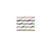 Marlow Doublebraid Blanc Liseré Couleur Ø 8mm - Fin de bobine Couleur suivant Longueur disponible