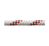 Marlowbraid Drisse Polyester 12mm Blanc Liseré Rouge  Lot 18m