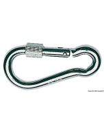 Mousquetons en inox avec bague de fermeture à vis 80
mm