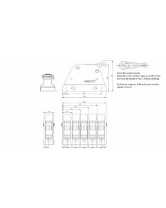 Bloqueur EasyLock 1 Quadruple Anodisé Gris